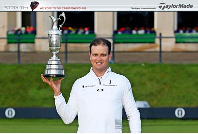 Zach Johnson poses with the Claret Jug after winning the 2015 Open at St Andrews