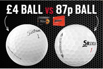 We pit the premium Titleist Pro V1 golf ball against the entry-level Srixon Distance golf ball.