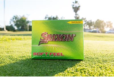 Srixon Soft Feel 2023 golf ball in tour yellow.