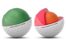 How the cores of the Titleist Pro V1 and Pro V1x cores differ.