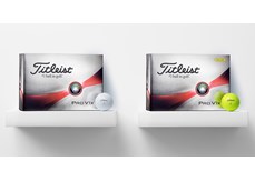 The 2023 Titleist Pro V1x golf ball is available in white and yellow.