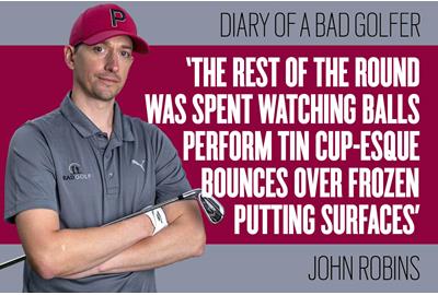 Bad Golf's John Robins hasn't been enjoying winter golf.