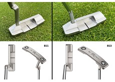 The TaylorMade TP Reserve B11 and B13 putters on course and at address