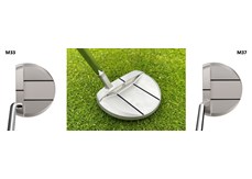 The TaylorMade TP Reserve M33 and M37 putters on course and at address