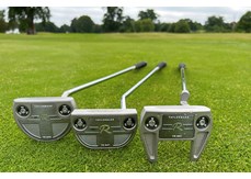 The Taylormade TP Reserve mallet putters on a golf course