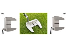 The TaylorMade TP Reserve M21 and M27 putters on course and at adress