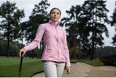 Callaway Chev Welded Quilted Jacket on course.