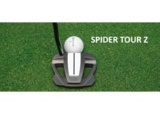 The TaylorMade Spider Tour Series Z putter sat on a green with a golf ball infront