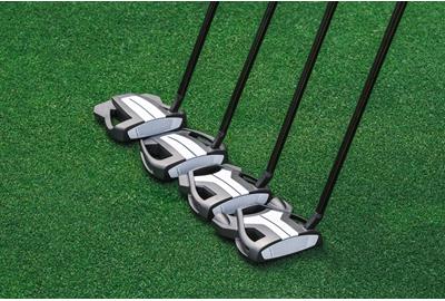 The TaylorMade Spider Tour putter family sat on a green