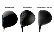 The different looks of the TaylorMade Qi10 Max, Ping G430 Max 10K and Callaway paradym Ai Smoke drivers at address