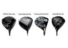 A comparison of the sole design of the PXG 0311 Black Ops, TaylorMade Qi10 Max, Callaway AI Smoke Max and Ping G430 Max 10K drivers