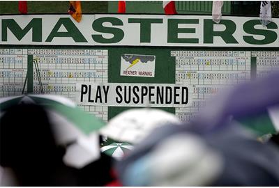 If play is suspended at The Masters, patrons have to leave the property