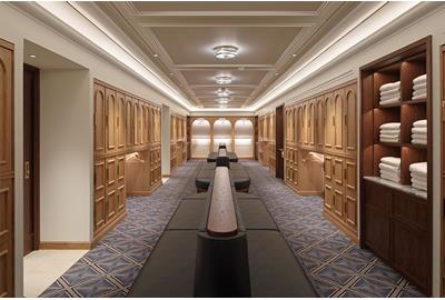 New locker area in the clubhouse of St Andrews