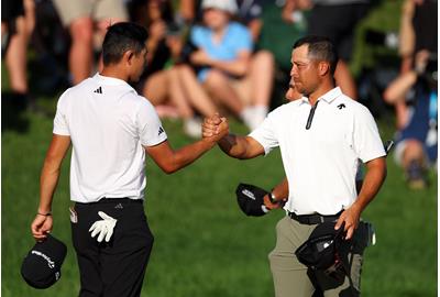 Collin Morikawa and Xander Schauffele will form the final group for Sunday's fourth round of the 2024 PGA Championship with the pair locked at 14-under par.