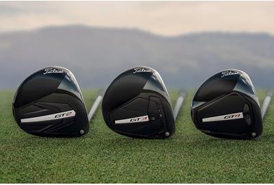 A close up to show the sole detailing of the Titleist GT2, GT3, and GT4 drivers