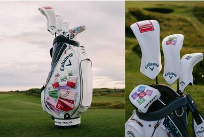 Callaway's 2024 Open Staff Bag features a postage stamp design.