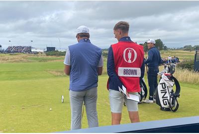 I followed Dan Brown, the unexpected first round leader of The British Open