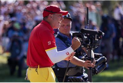 Sergio Garcia roaring with delight after winning LIV Golf Andalucia