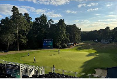 The 14th grandstand at the BMW PGA Championship at Wentworth