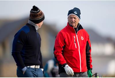 Movie star Bill Murray chats to former Irish international rugby union player Brian O Driscoll