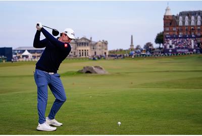 Matt Fitzpatrick hitting an (unbroken) driver at St Andrews.