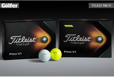 The 2021 Titleist Pro V1 golf balls.