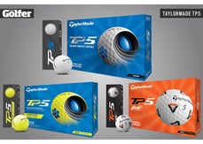 The 2021 TaylorMade TP5 golf ball is available in white, yellow and pix.