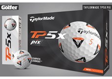 The 2021 TaylorMade TP5x pix golf ball.