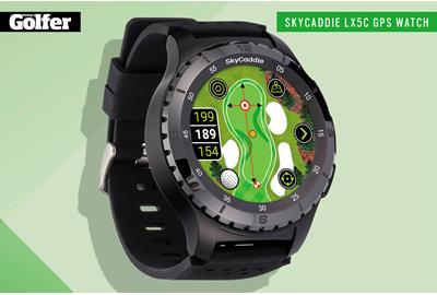 The new SkyCaddie LX5C GPS golf watch.