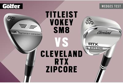 Titleist Vokey SM8 and Cleveland RTX ZipCore golf wedges.