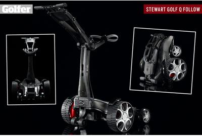 Stewart Golf Q Follow electric golf trolley.