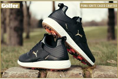 The new Puma Ignite Caged Crafted golf shoes.