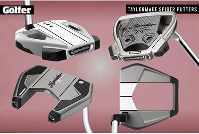 The new TaylorMade Spider putters for 2021 – Spider Ex, Spider X Hydroblast, Spider SR and Spider S.