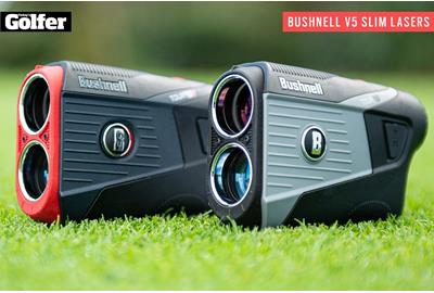 Bushnell Golf V5 Tour Slim Edition and the V5 Shift Slim Edition laser rangefinders.