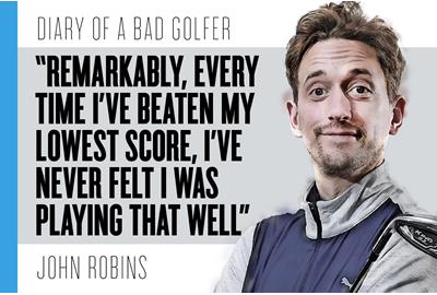 Comedian and Bad Golfer John Robins shot his lowest ever round of golf.