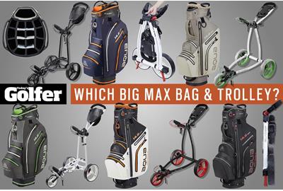 Big Max golf bags and trolleys.