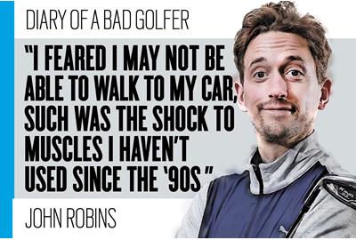 John Robins was feeling the pain after his golf fitness assessment.