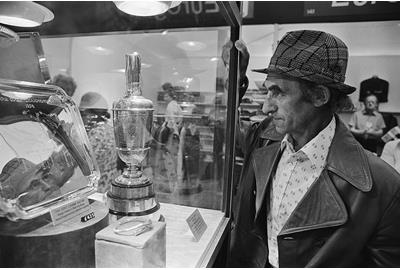 Maurice Flitcroft looks at the Claret Jug.